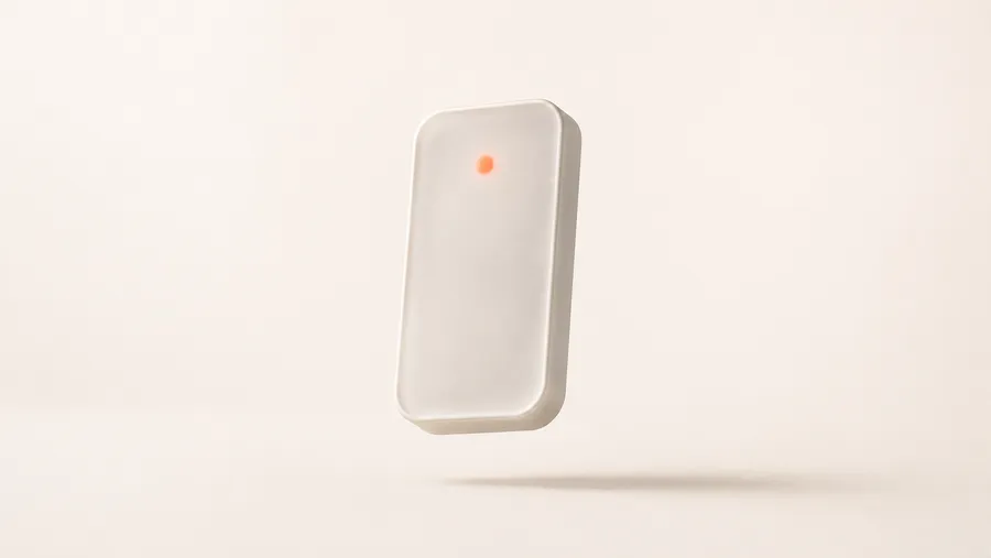 Abstract render of a frosted-glass phone form representing mobile app development by Holvine